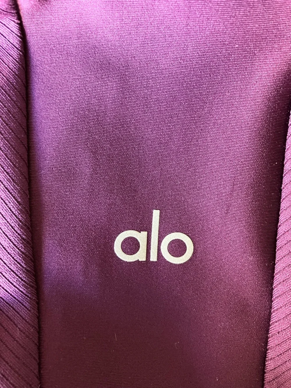 ALO Yoga Ribbed Airlift Size XS High Waist 7/8 Enchanted Leggings Purple Pockets